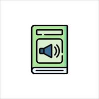A book with a speaker icon vector
