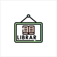 Library icon illustration vector