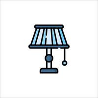 A lamp with a shade on it vector
