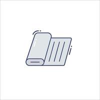 A rolled up towel icon on a white background vector