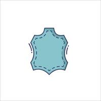 A blue shield with a white border vector