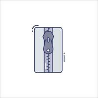 A zipper with a handle on it vector