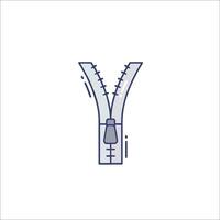 A zipper with a zipper on it vector