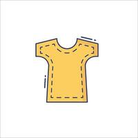 A yellow t - shirt icon on a white background vector