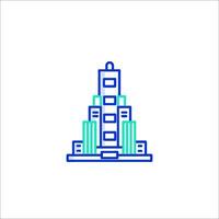 A building with a tower on top vector