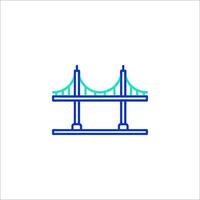 A bridge icon on a white background vector