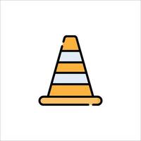 A traffic cone icon on a white background vector