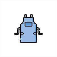 A blue apron icon on a white background vector