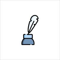 A pen and ink bottle icon on a white background vector