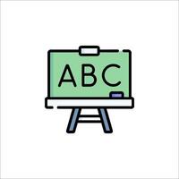 Abc icon on easel illustration vector