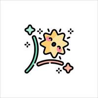 A cartoon star with a smiley face vector