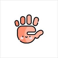 A hand with a hand and a smiley face vector