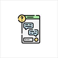 A phone with a question mark icon vector