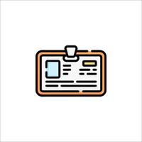 A clipboard icon with a paper clip on it vector