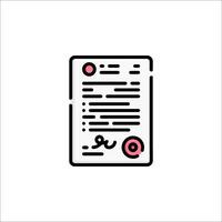 A document icon with a red dot on it vector
