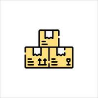 A stack of boxes icon on a white background vector