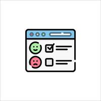 A computer screen with a check mark and smiley face vector