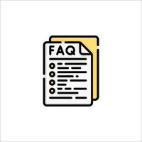 Faq icon illustration vector