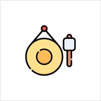 A hammer and a hammer icon on a white background vector