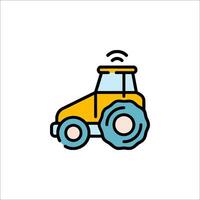 A tractor icon on a white background vector