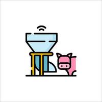 A pig and a machine are next to each other vector