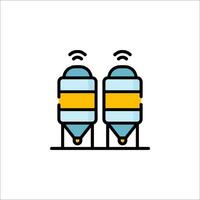 Two beehive containers with wifi icon vector