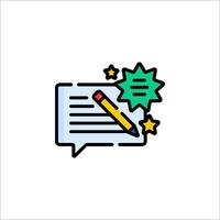 A pencil and a star icon on a white background vector