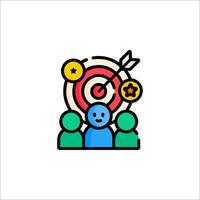 A target with people in the background vector