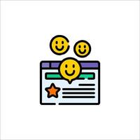 A smiley face icon with a star and a smiley face vector