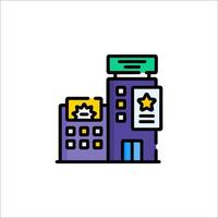 A building with a star on it vector