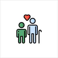 An icon of a man and woman with a heart vector
