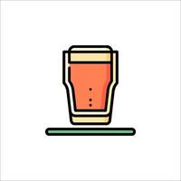 Beer icon in line style on white background vector