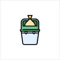 Garbage can icon illustration vector