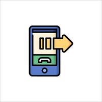 A phone with a phone call icon vector