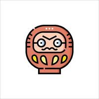 An illustration of a cartoon character with a face vector
