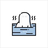 A ghost in a box with a white background vector