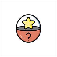 A star in a ball with question mark on it vector