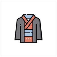 Japanese kimono icon illustration vector