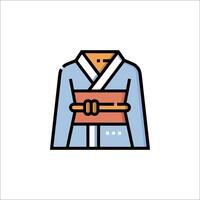 A kimono with a belt on it vector
