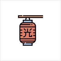 Chinese lantern icon illustration vector