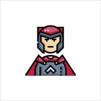 A pixel style illustration of a man in a red and black costume vector