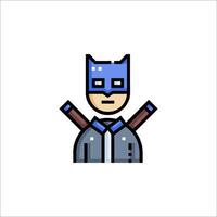 Batman icon in a flat style vector