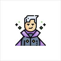 Pixel art character icon vector