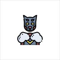 A cat with a mask on its face vector
