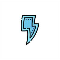 A lightning bolt icon on a white background vector