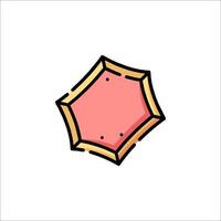 A pink diamond icon on a white background vector