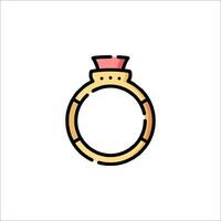 An illustration of a wedding ring vector