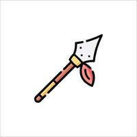 A small, flat, cartoonish illustration of a spear vector