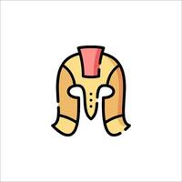 Ancient spartan helmet icon vector