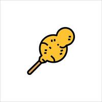 A lollipop with a face on it vector